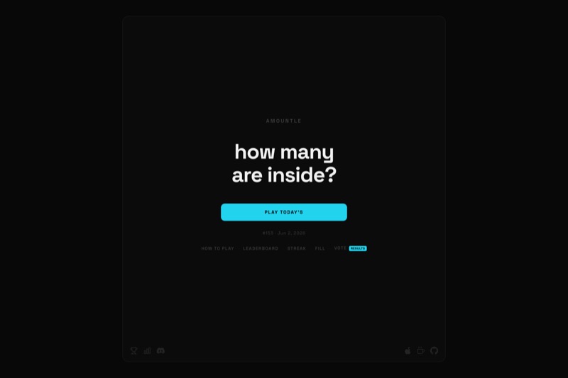 Amountle website