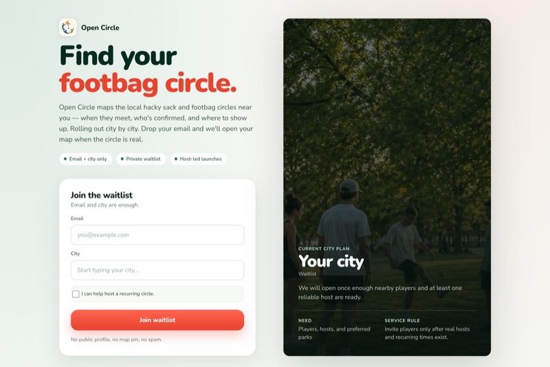 Open Circle website