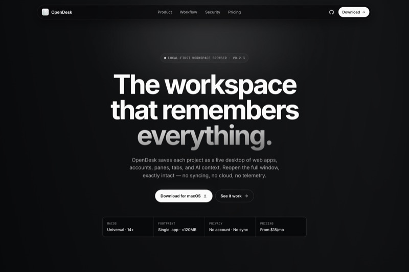OpenDesk website