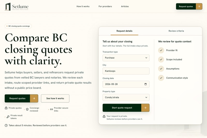 Setlume website